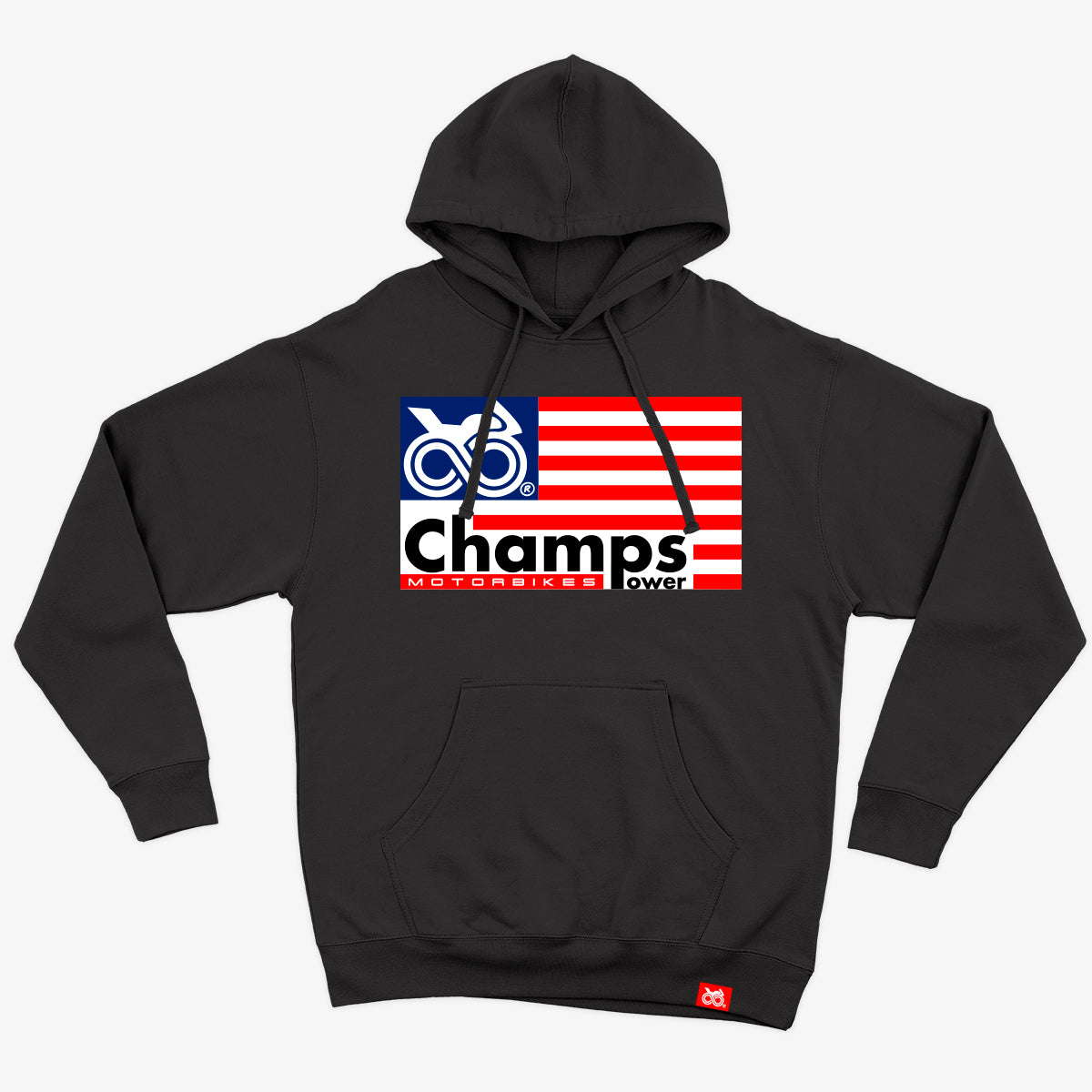 SUDADERA PREMIUM CHAMPS POWER USA BLACK