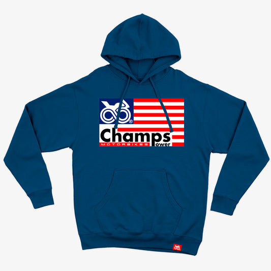 SUDADERA PREMIUM CHAMPS POWER USA BLUE