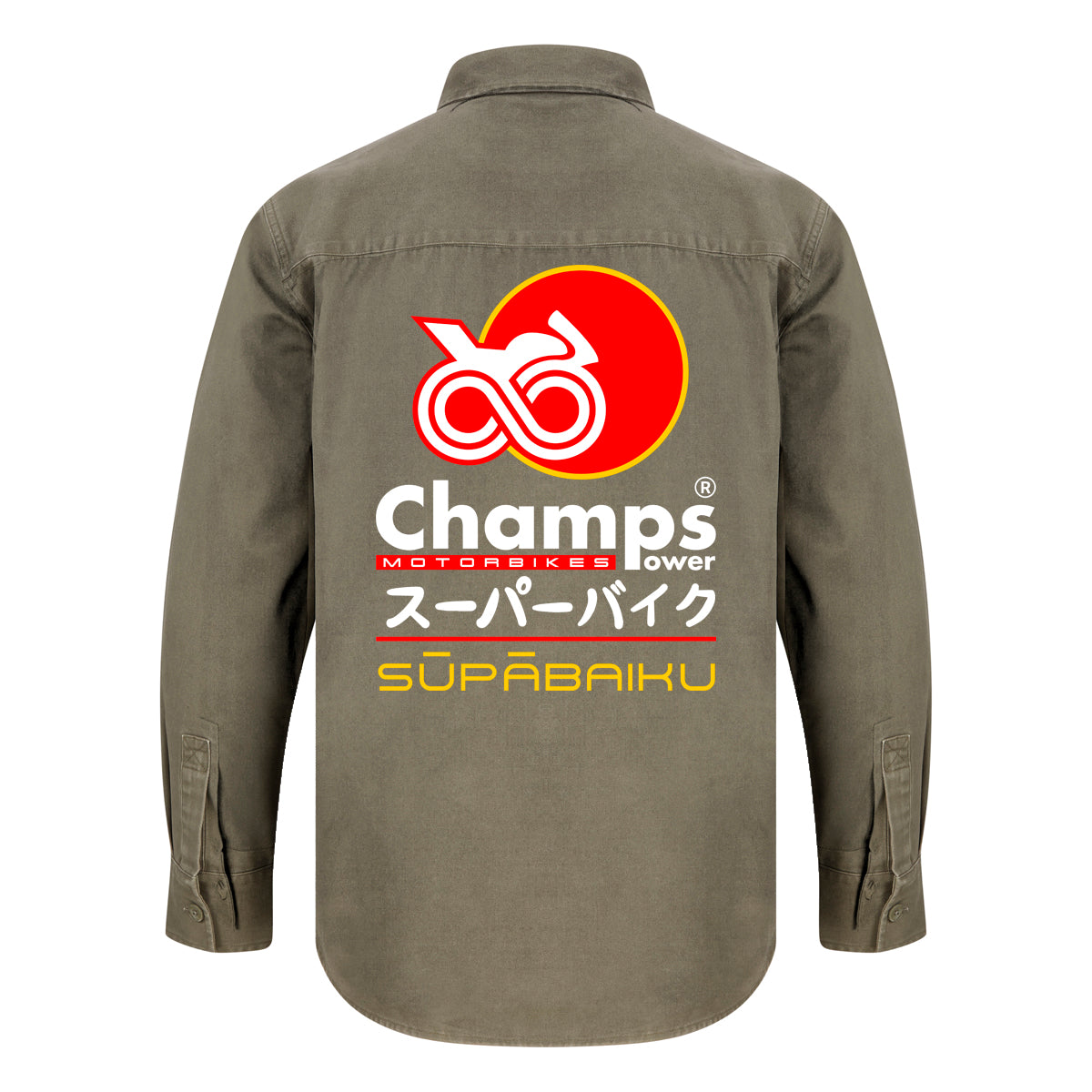 CAMISA PREMIUM CHAMPS POWER SUPABAIKU OLIVE GREEN